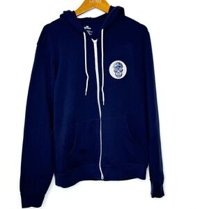 Corona Skull zip front hoodie Size Large Blue